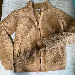 Lucy Avenue camel Sherpa jacket